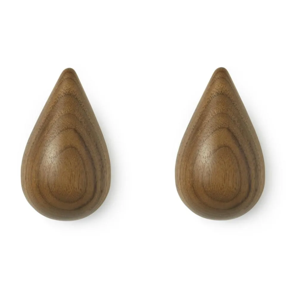 Dropit Hooks Small 2 pcs, Walnut