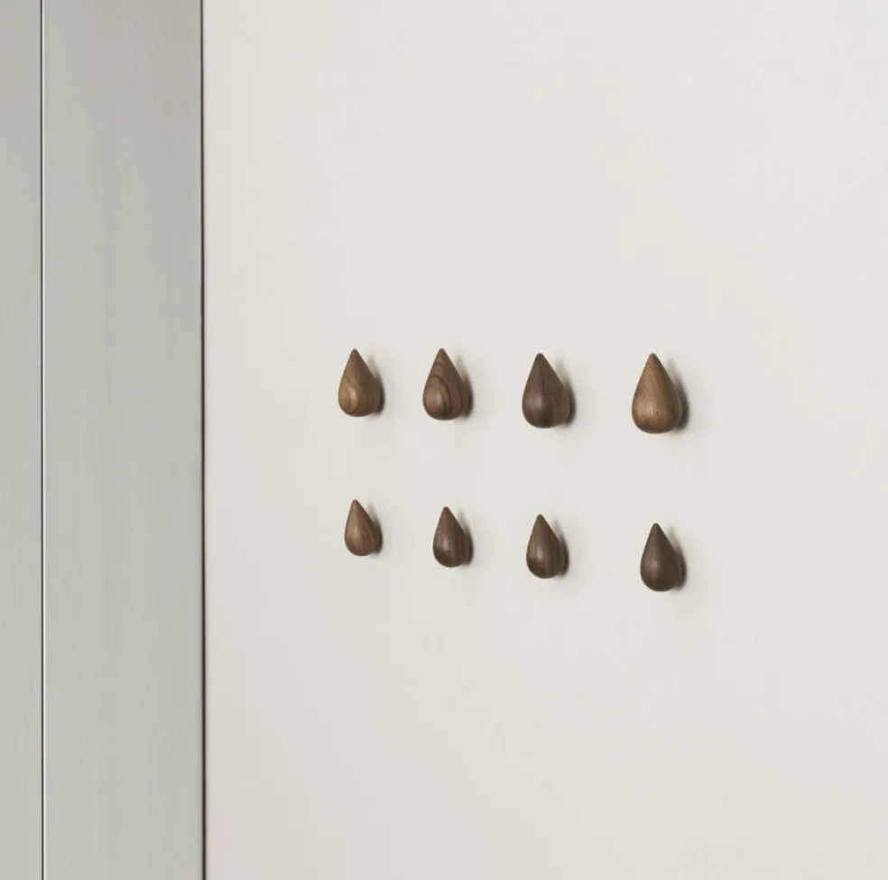 Dropit Hooks Small 2 pcs, Walnut