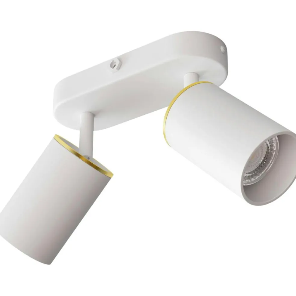 Edgespot Double 65 Spotlight, White / Brass