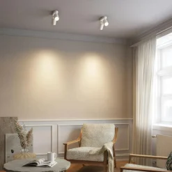 Edgespot Double 65 Spotlight, White / Brass