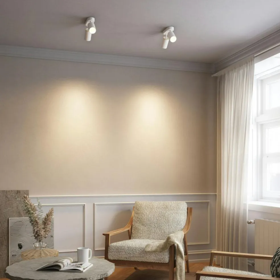 Edgespot Double 65 Spotlight, White / Brass