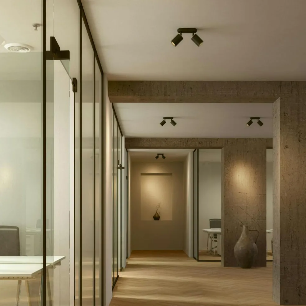 Edgespot Double 65 Spotlight, White / Brass