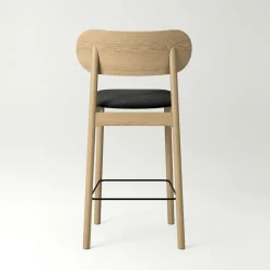 Elephant Bar Chair, Natural Oak / Black Velvet