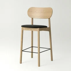 Elephant Bar Chair, Natural Oak / Black Velvet