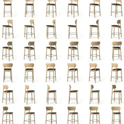 Elephant Bar Chair, Natural Oak / Black Velvet