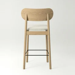 Elephant Bar Chair, Natural Oak / Black Velvet