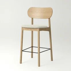 Elephant Bar Chair, Natural Oak / Black Velvet
