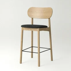 Elephant Bar Chair, Natural Oak / Black Velvet