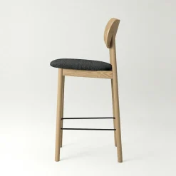 Elephant Bar Chair, Natural Oak / Black Velvet