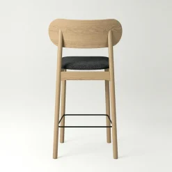 Elephant Bar Chair, Natural Oak / Black Velvet