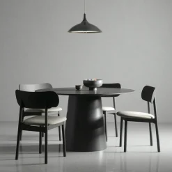 Elephant Chair, Black / Black Leather