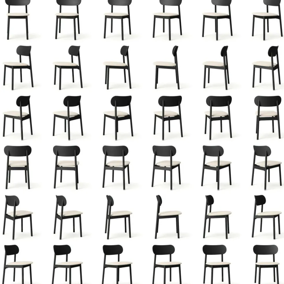 Elephant Chair, Black / Black Leather