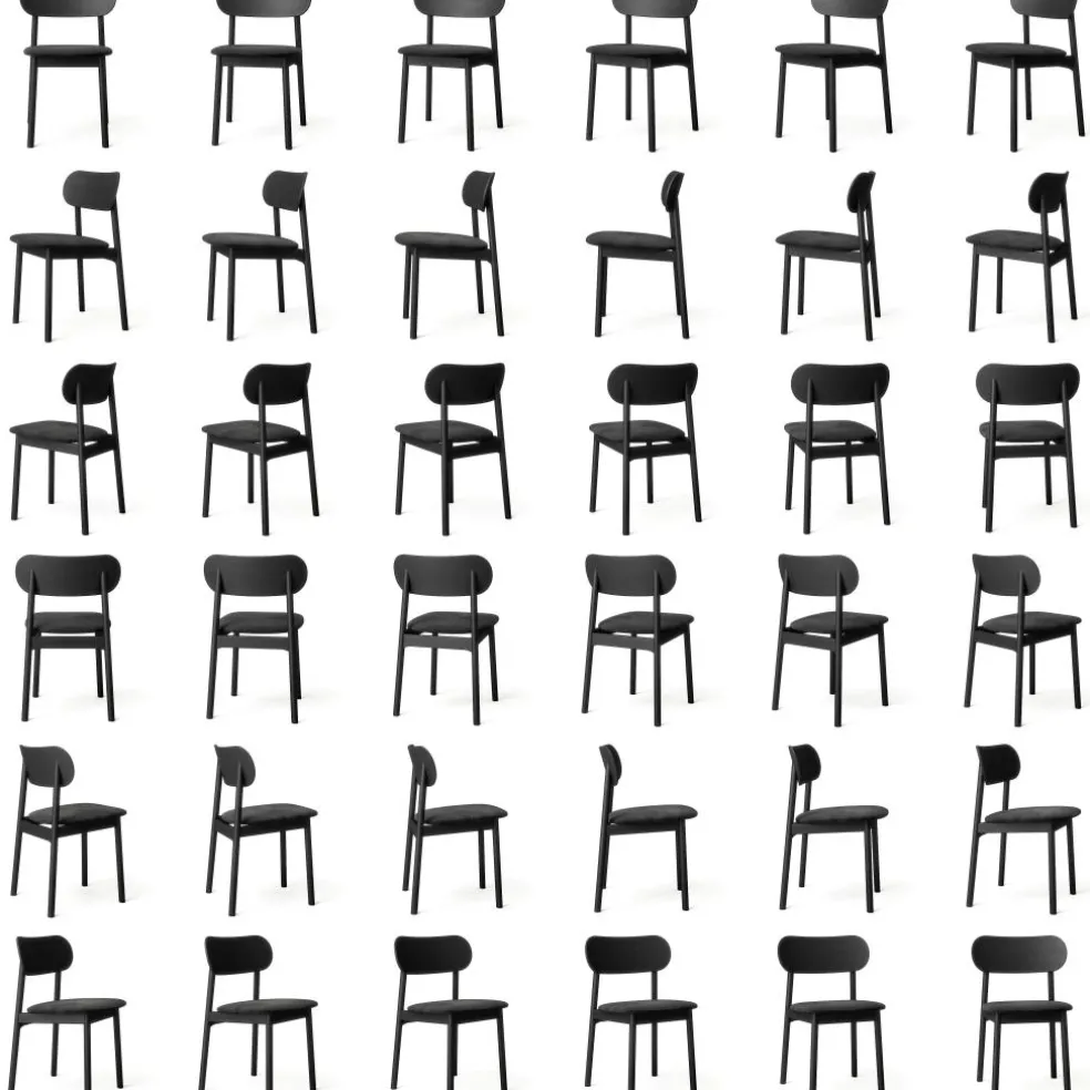 Elephant Chair, Black / Black Leather