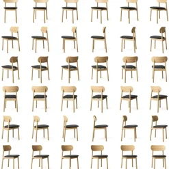 Elephant Chair, Natural Oak / Black Leather