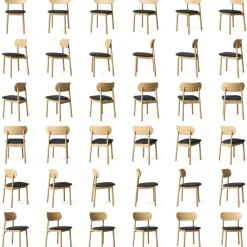 Elephant Chair, Natural Oak / Black Leather