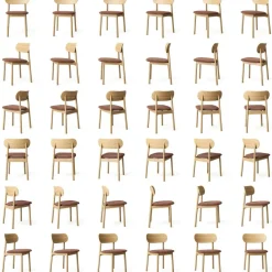 Elephant Chair, Natural Oak / Black Leather