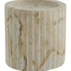 Eliana Candle Holder Marble Linen 12.5 cm