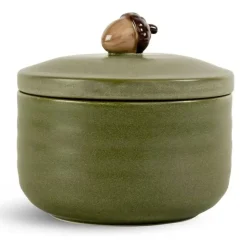 Ellen Jar With Acorn, Green