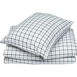 Elliot Pillowcase 50x60 cm, Grey / Grey Blue / White