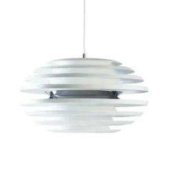 Ellipse Pendant Ø50 cm, White/Chrome