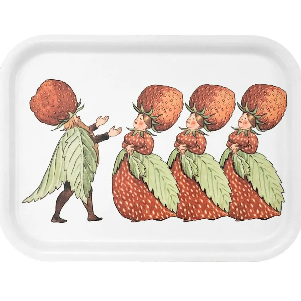 Elsa Beskow Tray 20x27 cm, The Strawberry Family