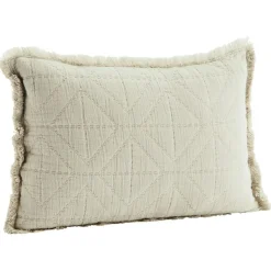 Embroidered Cushion Cover 30x45 cm, Sage