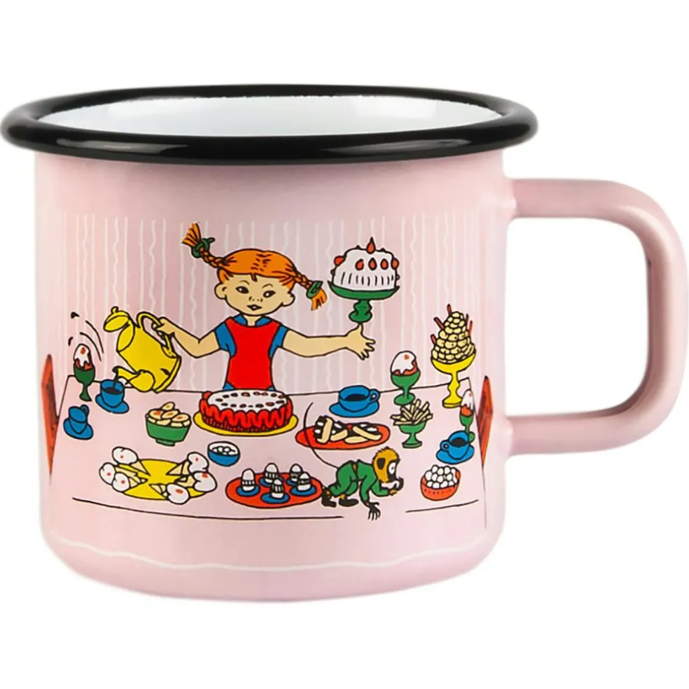Enamel Mug 37 cl, Pippi's Birthday Party