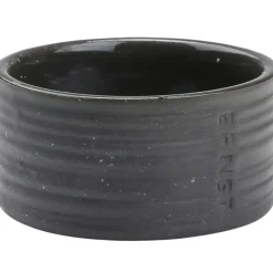 Ernst Candle Holder Stoneware, Dark Grey