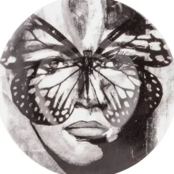 Espresso Cup With Saucer, Golden Butterfly Black And White