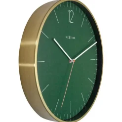 Essential Gold Wall Clock 34 cm, Green