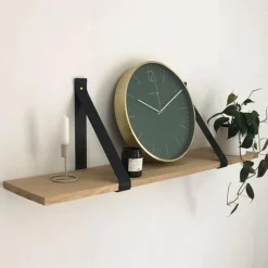 Essential Gold Wall Clock 34 cm, Green