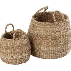 Esther Basket Round With Handles 2-pack, Natural