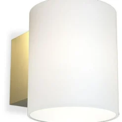 Evoke Wall Lamp 120 mm, Satin Brass / Opal Glass
