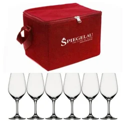 Expert Wine Glass Bag incl. 6 Wine glasses, Red