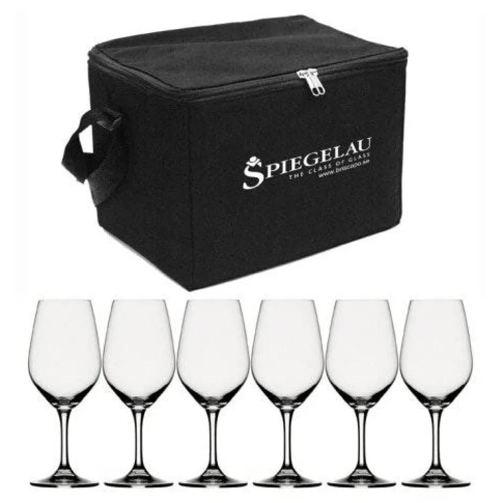 Expert Wine Glass Bag incl. 6 Wine glasses, Red