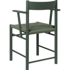 F Armchair, Oiled Oak / Black Webbing