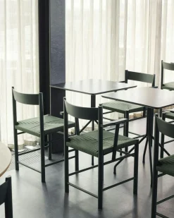 F Chair, Oiled Oak / Black Webbing