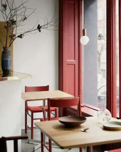 F Chair, Oiled Oak / Black Webbing