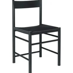 F Chair, Oiled Oak / Black Webbing