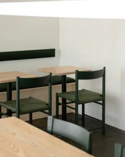 F Chair, Oiled Oak / Black Webbing