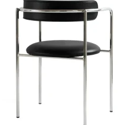 FF Armchair, Tan Leather / Chrome