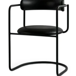 FF Cantilever Chair, Black Leather / Black