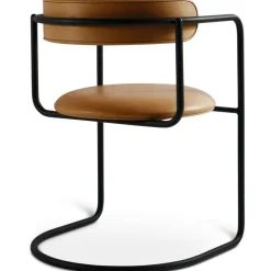 FF Cantilever Chair, Black Leather / Black