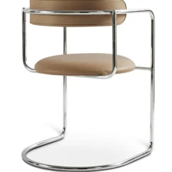 FF Cantilever Chair, Black Leather / Black