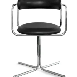 FF Swivel Chair, Liquorice Loop / Chrome