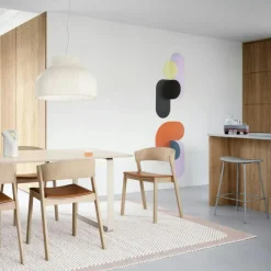 Fiber Tube Bar Stool 75 cm, Natural White / White