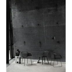 Fiber Wood Armchair, Black