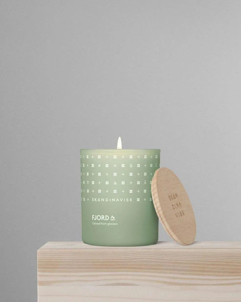 FJORD Scented Candle with Lid Scented Candle Light Green L