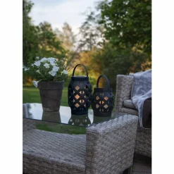 Flame Lantern 23 cm, Black