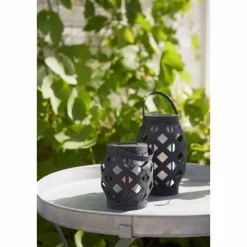 Flame Lantern 23 cm, Black